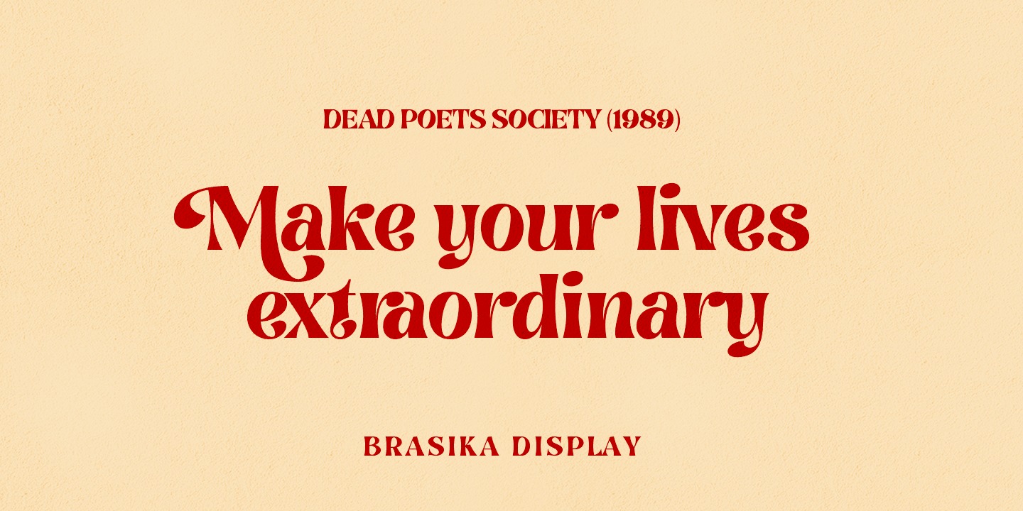 Example font Brasika Display #5